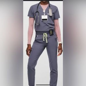 Space Navy Zamora High Waisted 2.0 - Petite Jogger Scrubs - XS - pants only